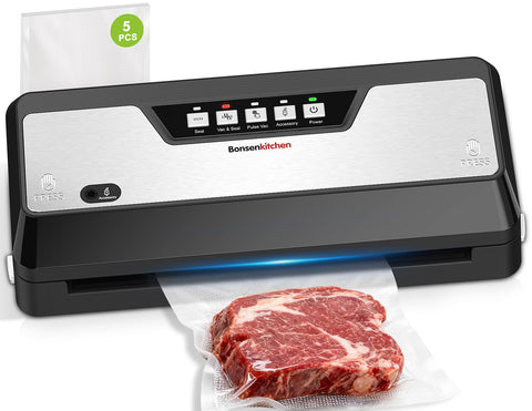 Bonsenkitchen sellador al vacío con corte integrado listo para uso diario en la cocina