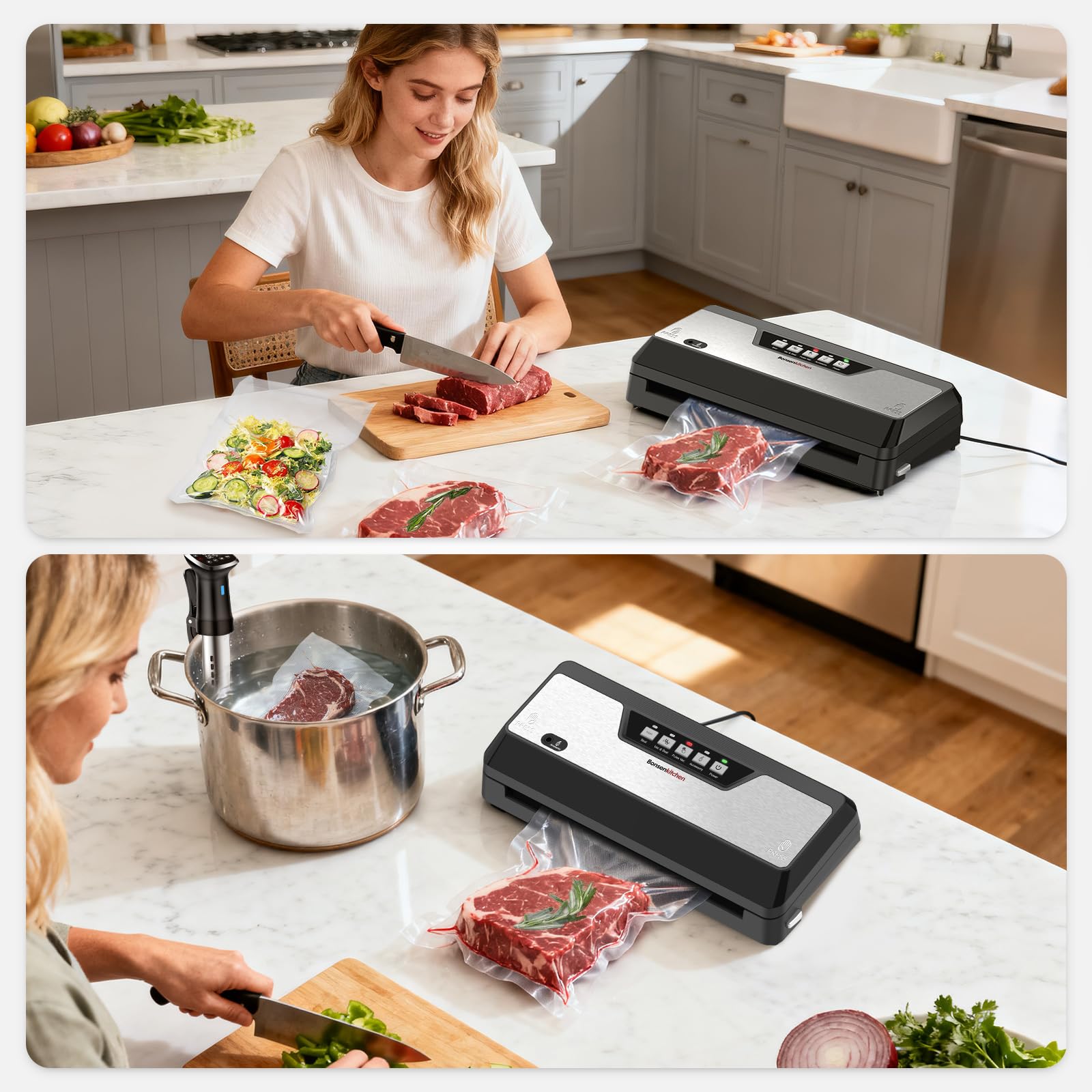 Bonsenkitchen sellador al vacío con garantía y soporte técnico de por vida