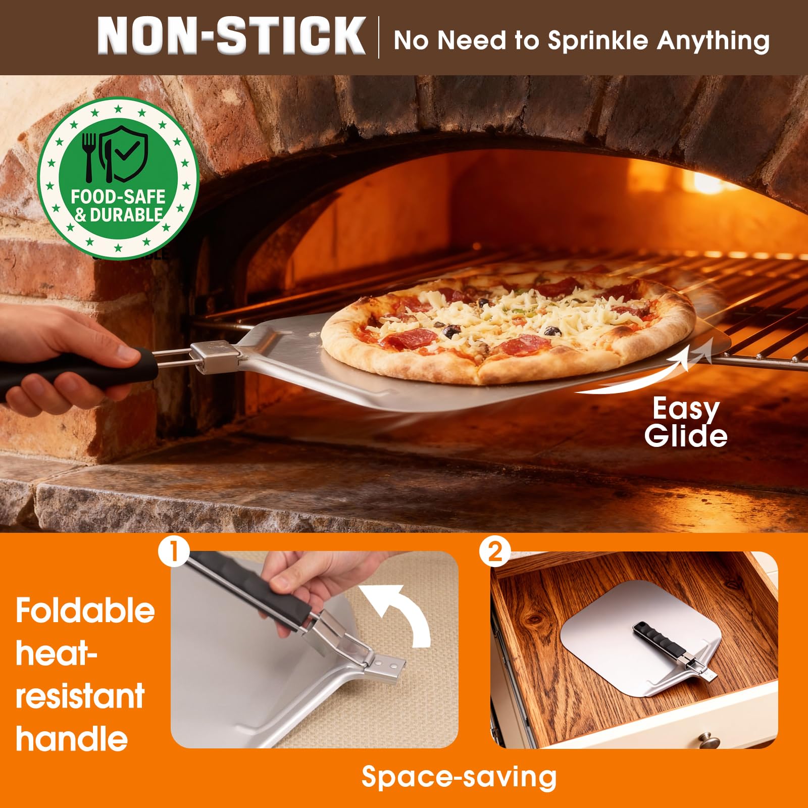 Bandeja para pizza de aluminio Bonteck, distribución uniforme del calor.