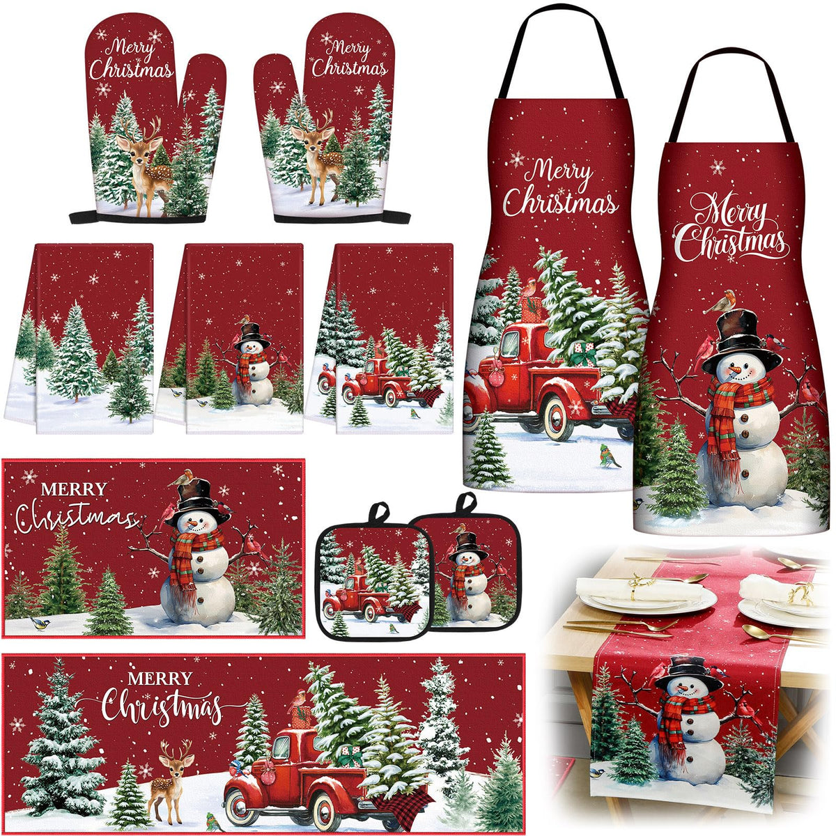 Bonuci camino de mesa Navidad: crea ambiente festivo duradero para tus comidas