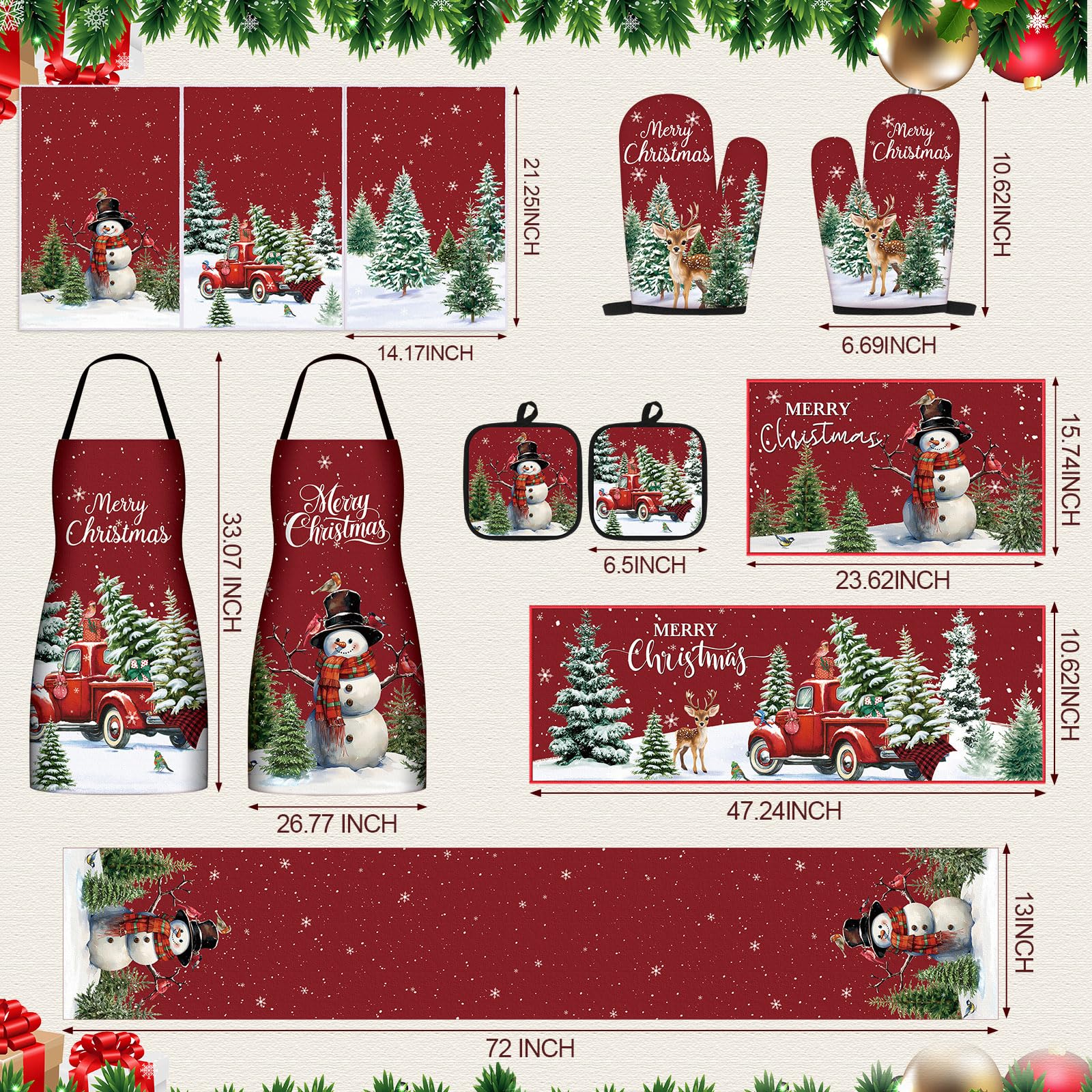 Bonuci toallas de cocina árbol Navidad: absorbentes y decorativas para secar platos