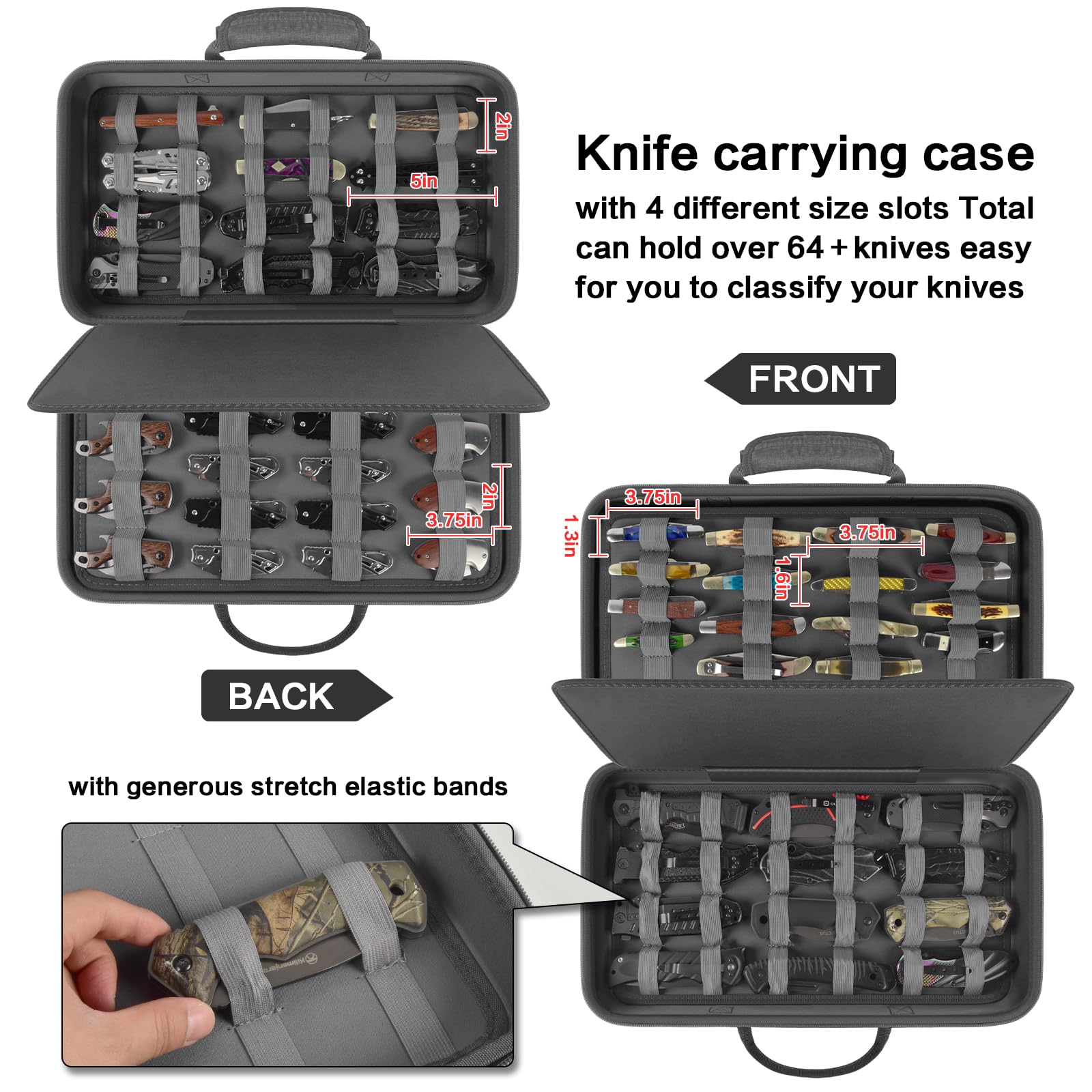 Boobowl organizador cuchillos diferentes tamaños, facilita clasificar por tamaño para acceso rápido.