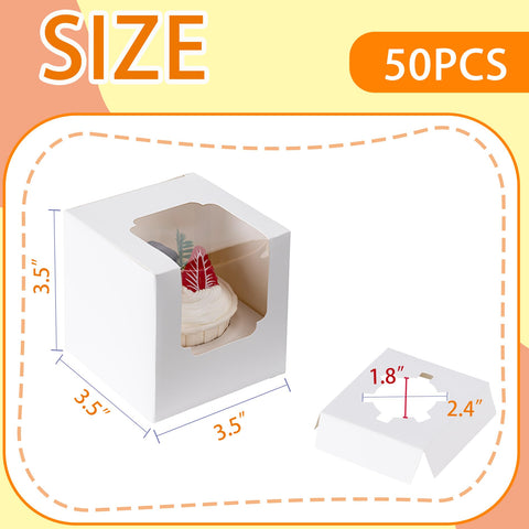 BOOMIBOO caja cupcake con inserto desmontable mantiene los pasteles seguros