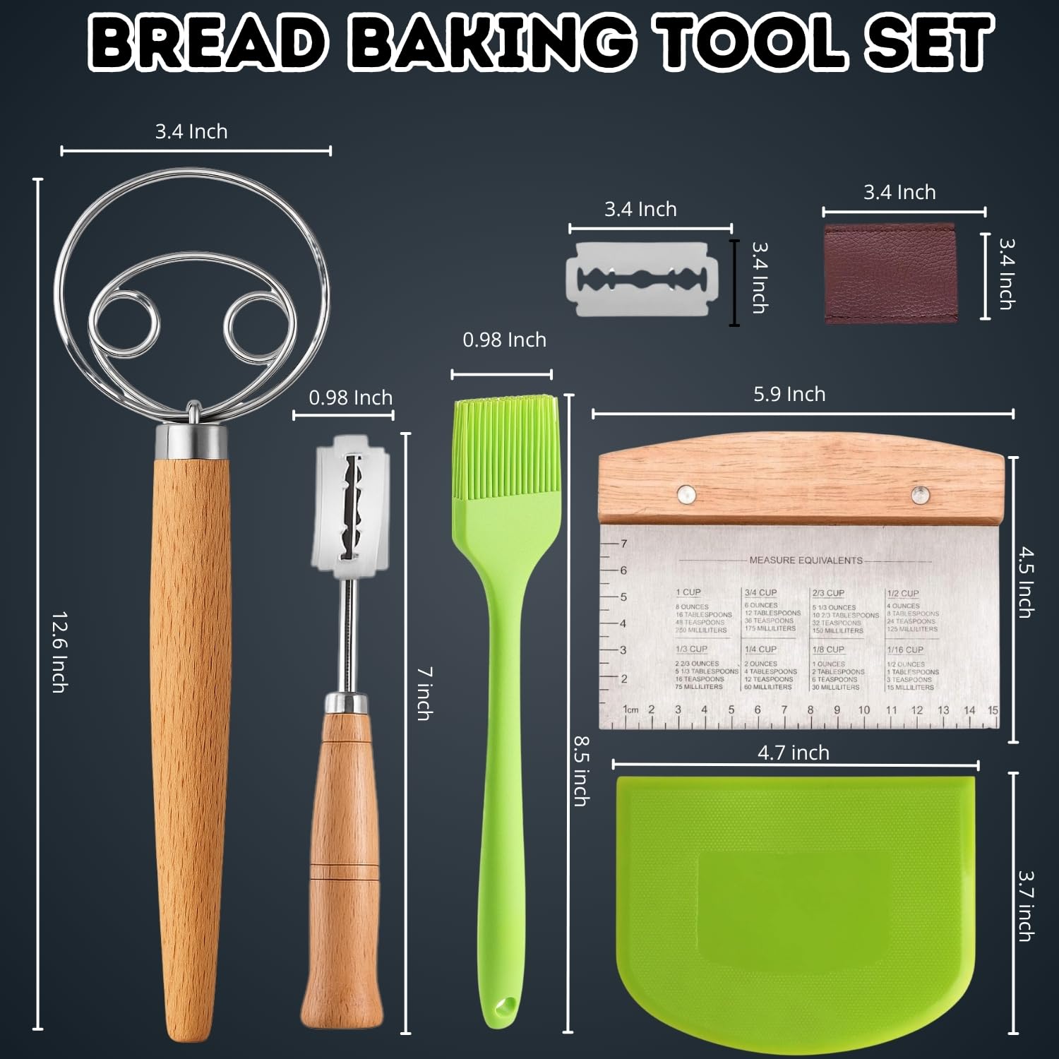 Boorika lame para pan con hojas reemplazables para cortes precisos.