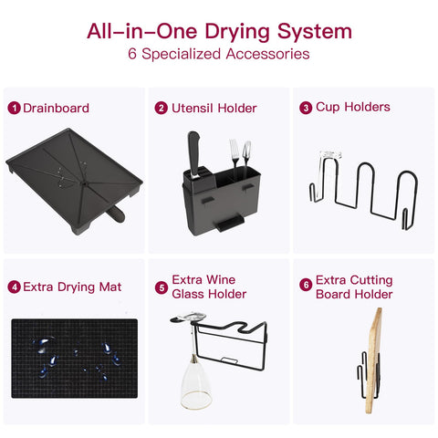 BOOSINY kit completo de secado con 7 accesorios para organización