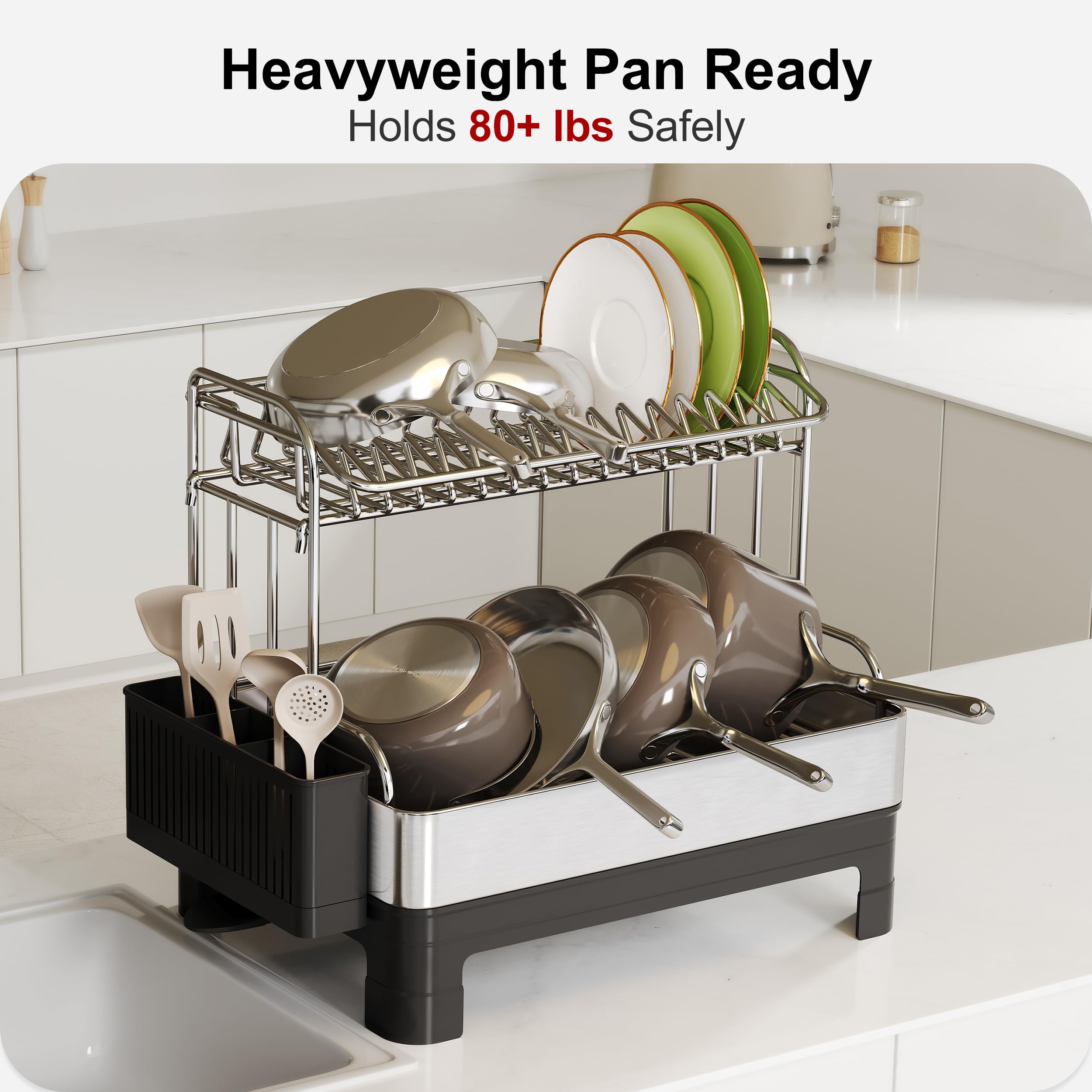 BOOSINY capacidad para ollas y sartenes grandes sin deformarse