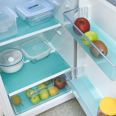 BOPART liner para refrigerador protege derrames y facilita la limpieza de estantes.