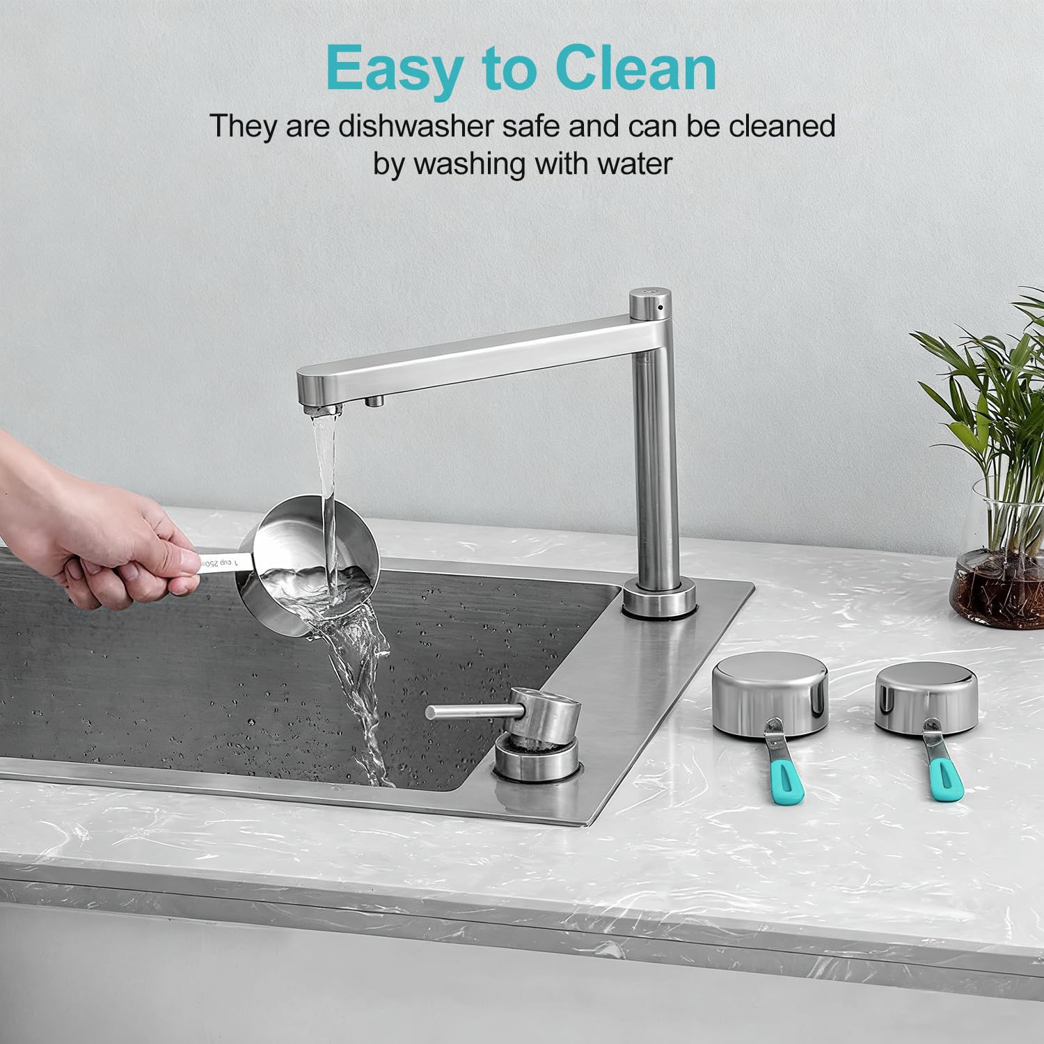 Bopei Acero inoxidable garantiza durabilidad y seguridad para ingredientes secos y líquidos.