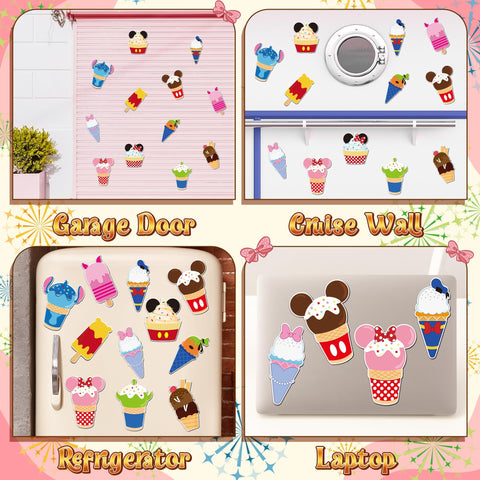 BOpusail imán para buzón con ratón helado, decoración duradera