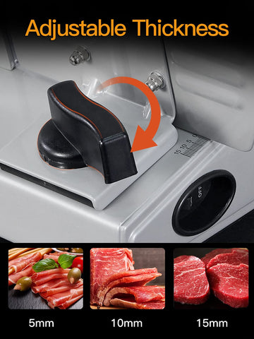 Cortadora de carne Borlebbi con bloqueo para niños para mayor seguridad.