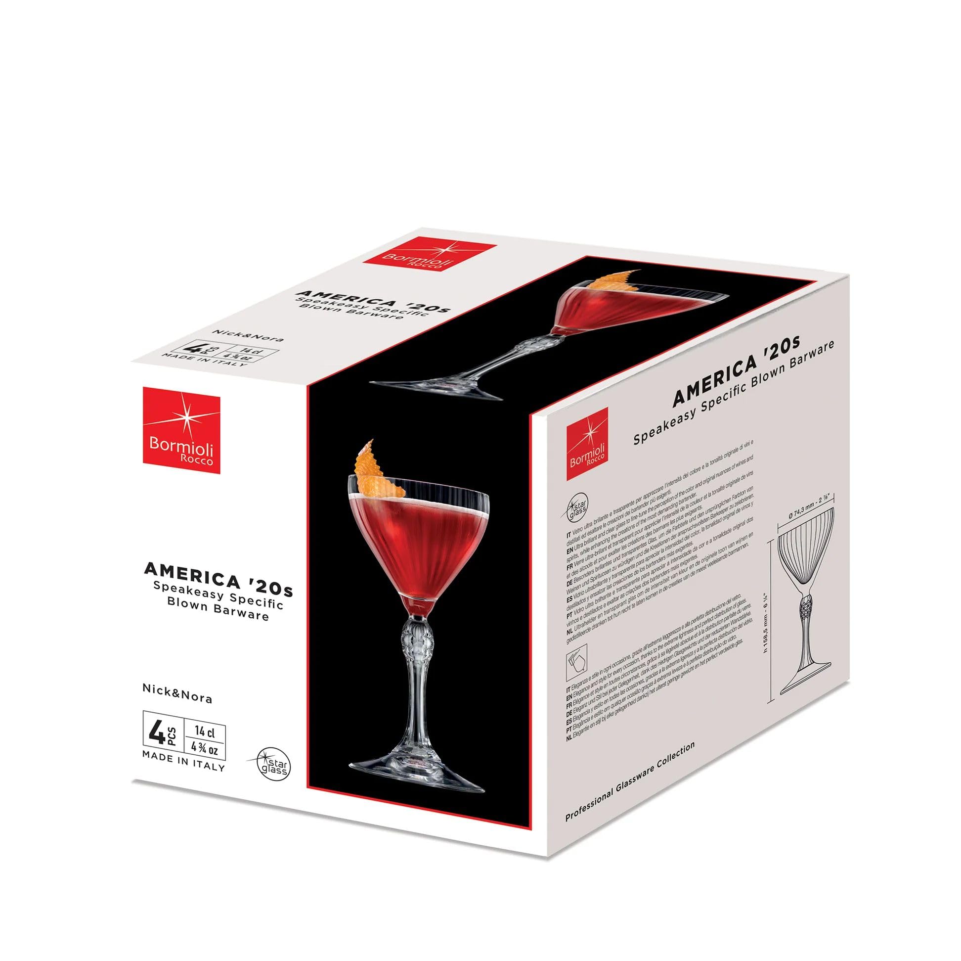 Vaso martini con borde láser fino para una degustación precisa.