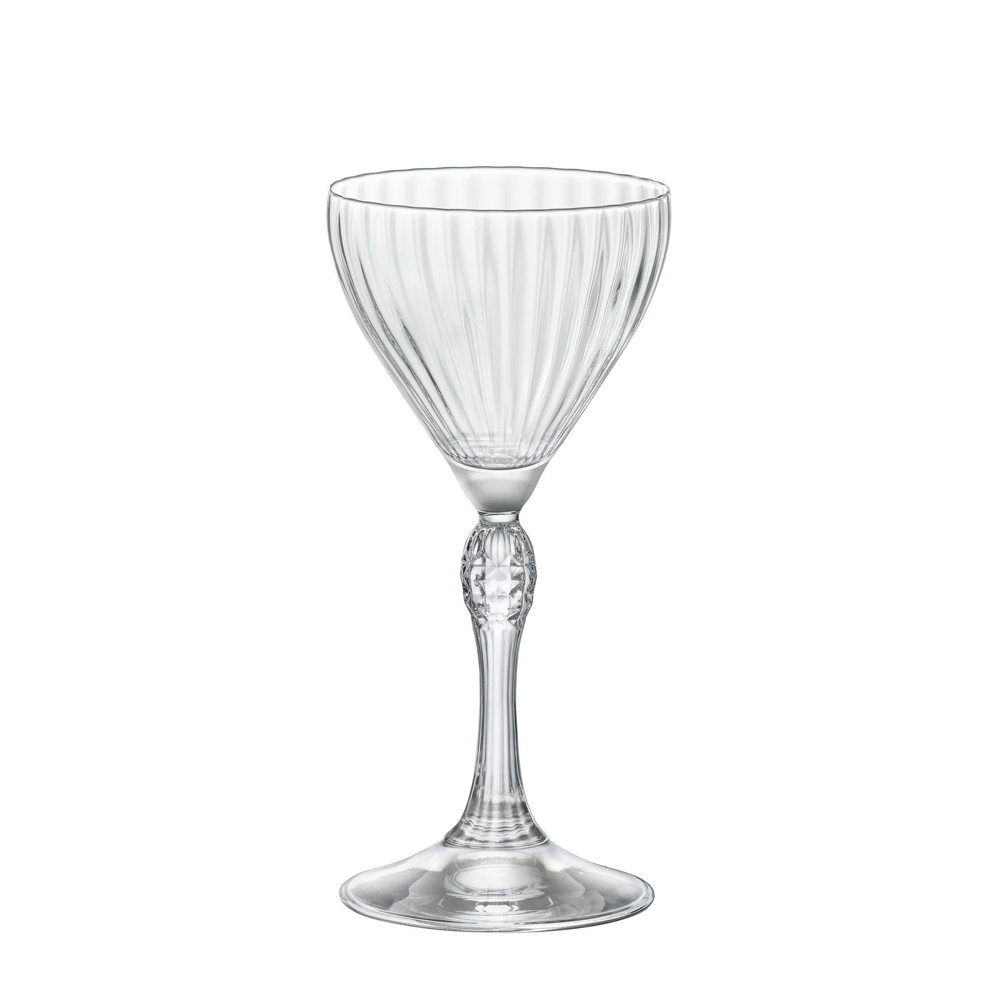 Vaso Nick y Nora de Bormioli Rocco America 20s, claro y elegante para cócteles.