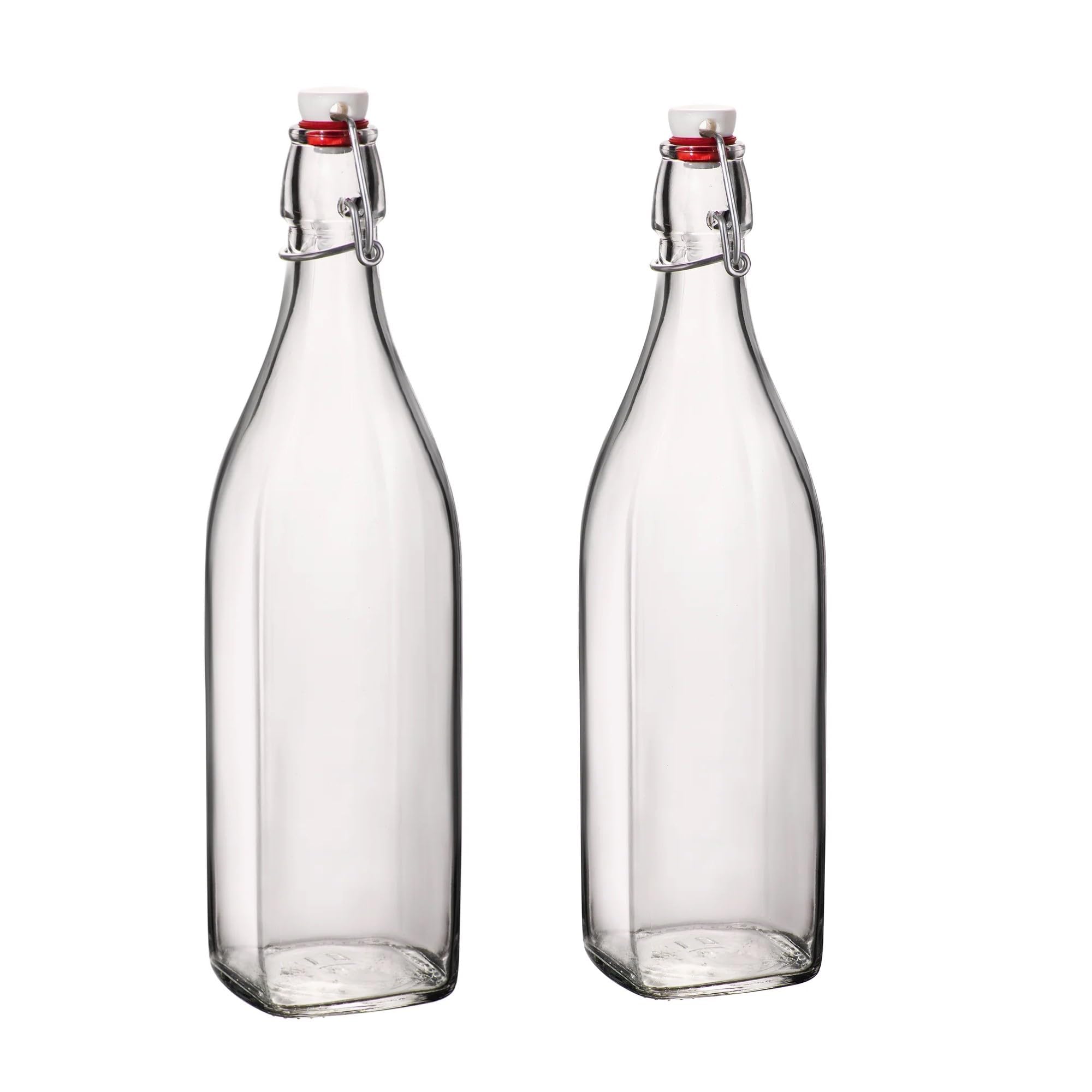 Bormioli Rocco botella swing en cristal, ideal para bebidas frescas y presentaciones limpias
