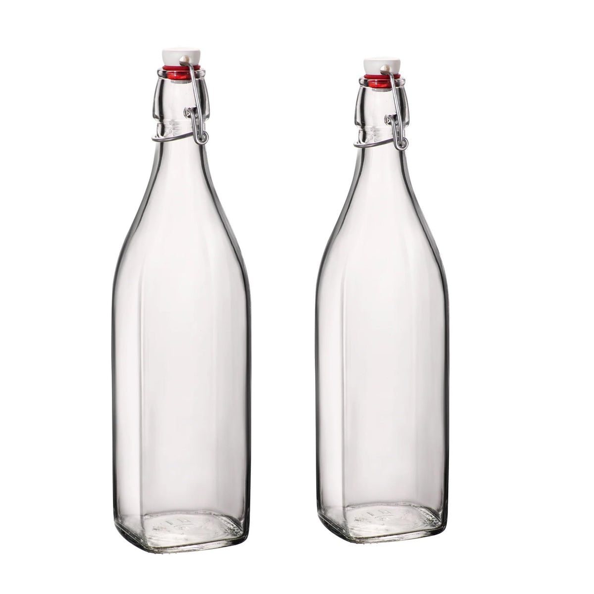 Bormioli Rocco botella swing en cristal, ideal para bebidas frescas y presentaciones limpias