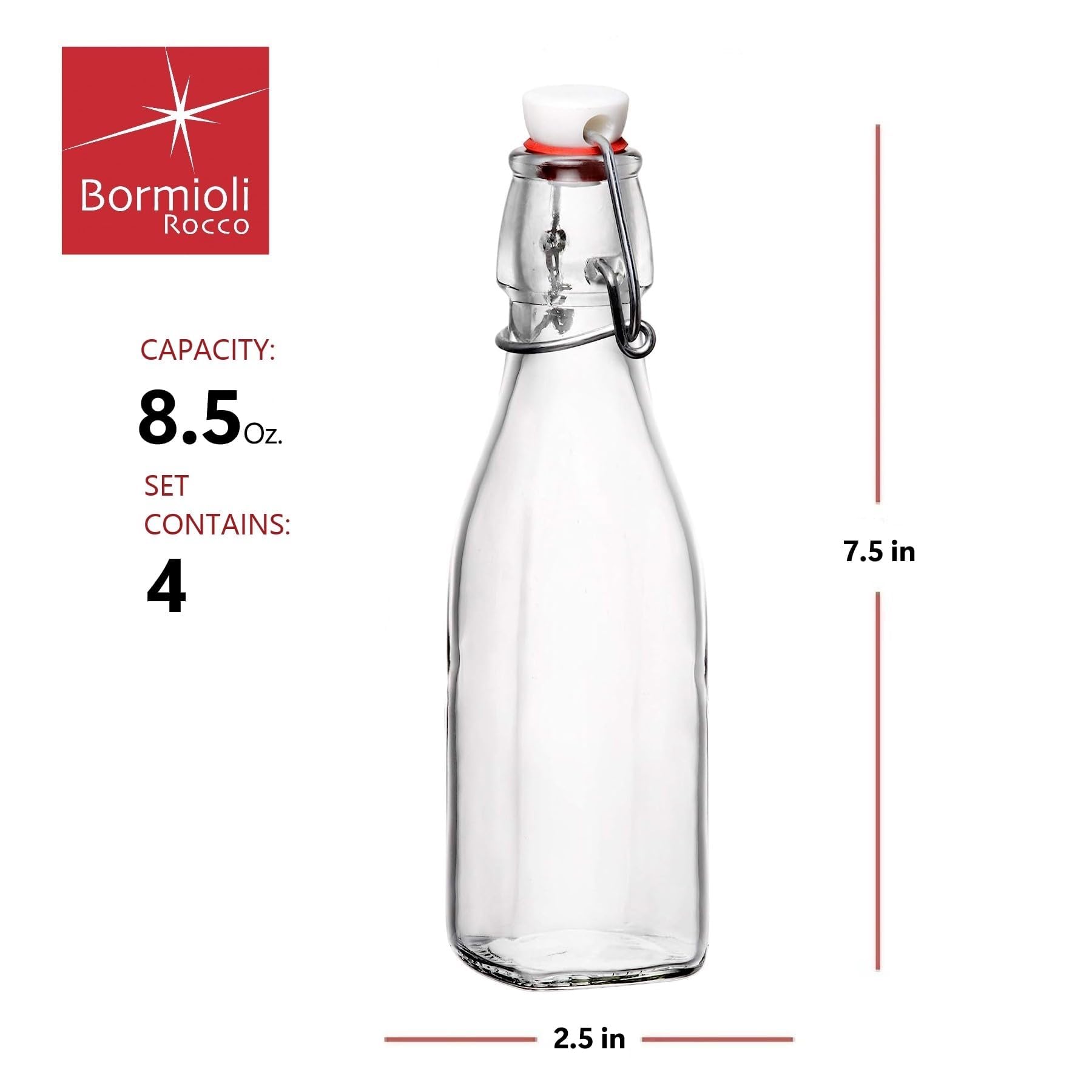 Bormioli Rocco Swing Top, junta de goma para conservar infusiones y aceites.