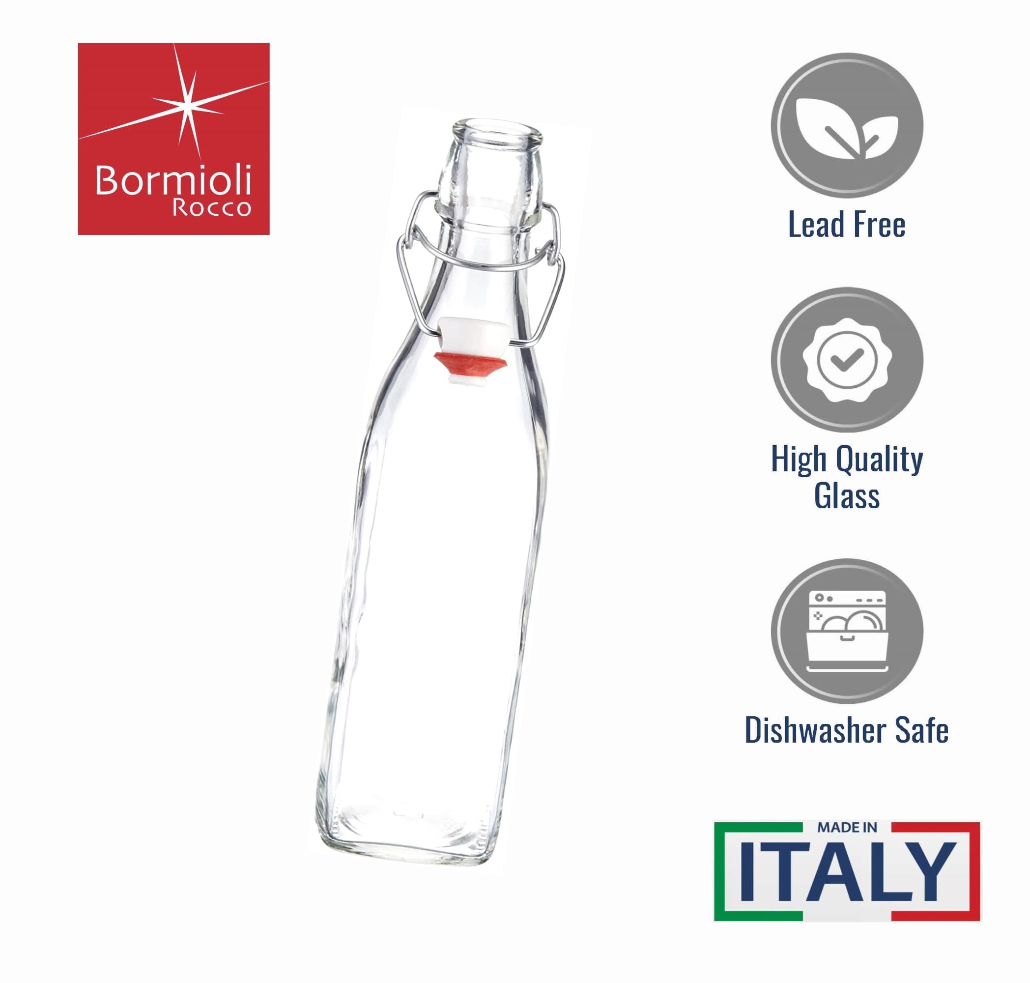 Botella Bormioli Rocco apta para lavavajillas para limpieza fácil.