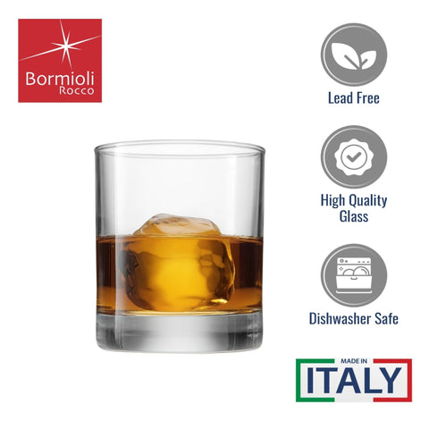 Conjunto Cortina de Bormioli Rocco, seis vasos, ideal para mesas festivas.
