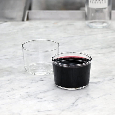 Vaso de vidrio templado Bormioli Rocco, resistente a golpes y lavavajillas.