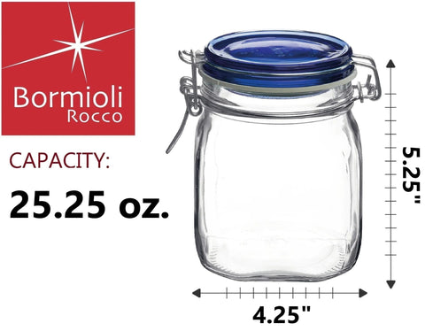 Bormioli Rocco Fido 750 ml, frasco de vidrio para cocina