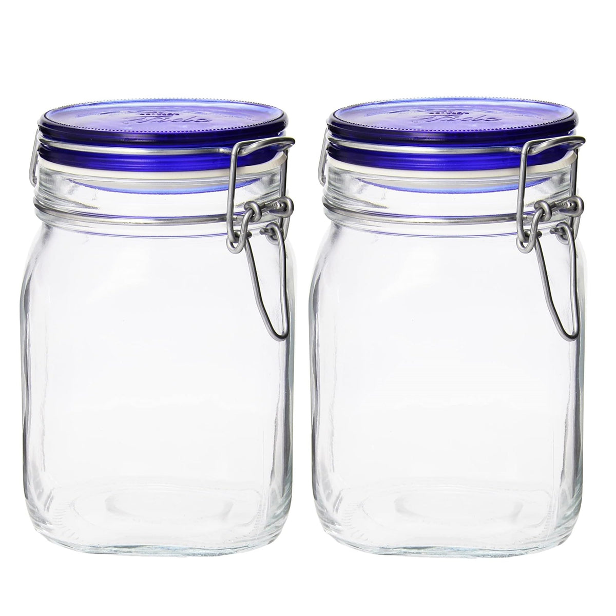 Frascos Bormioli Rocco Fido de vidrio 33-3-4 oz en estante