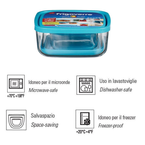Bormioli Rocco Frigoverre apto para microondas sin tapa.