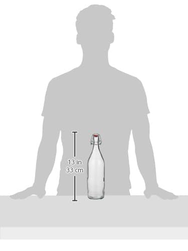 Botella de vidrio Bormioli Rocco Giara con sello de goma para aderezos.