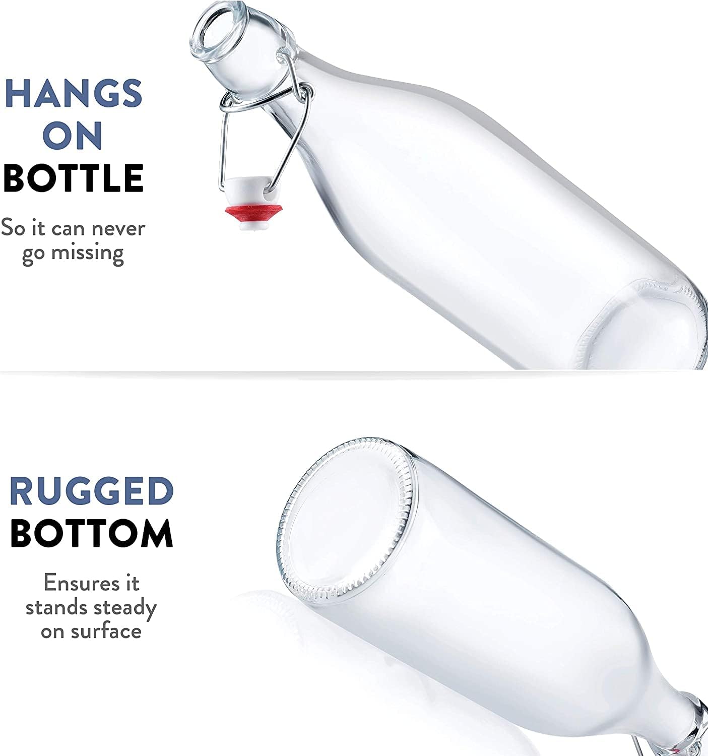 Botella sin BPA de Bormioli Rocco Giara para conservar sabores puros.