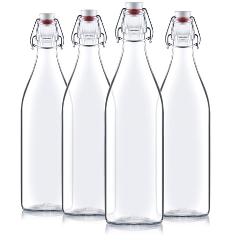 Bormioli Rocco Giara con tapa oscilante frente, ideal para servir bebidas con cierre seguro.