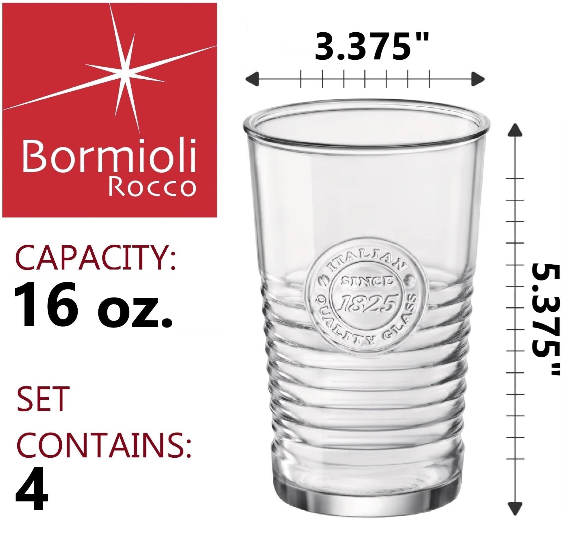 Conjunto de 4 vasos enfriadores Officina 1825, versátiles para agua y bebidas frías.