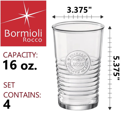 Conjunto de 4 vasos enfriadores Officina 1825, versátiles para agua y bebidas frías.