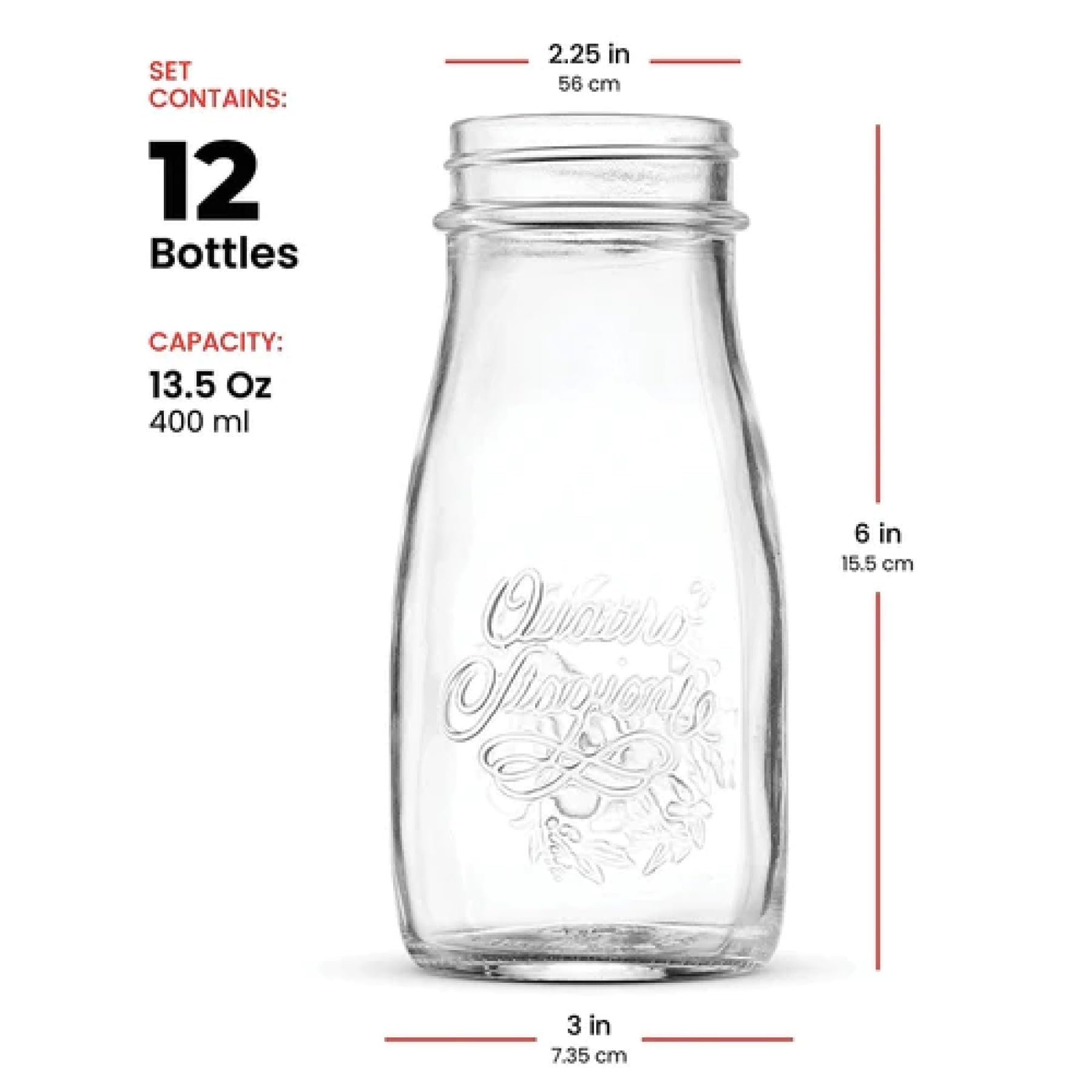 Botella para salsas de 13.5 oz con cierre hermético de Bormioli Rocco.