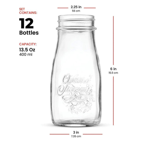 Botella para salsas de 13.5 oz con cierre hermético de Bormioli Rocco.