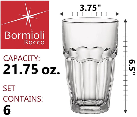 Vaso Rock Bar de Bormioli Rocco, diseño icónico para cocteles en barra.