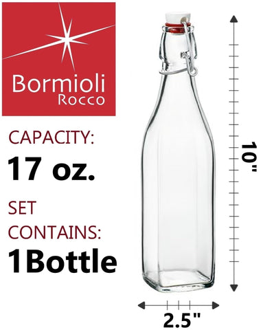Bormioli Rocco Swing botella de vidrio clara para servicio elegante en mesa