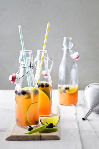 Bormioli Rocco Swing en vidrio reciclable para almacenamiento responsable de bebidas