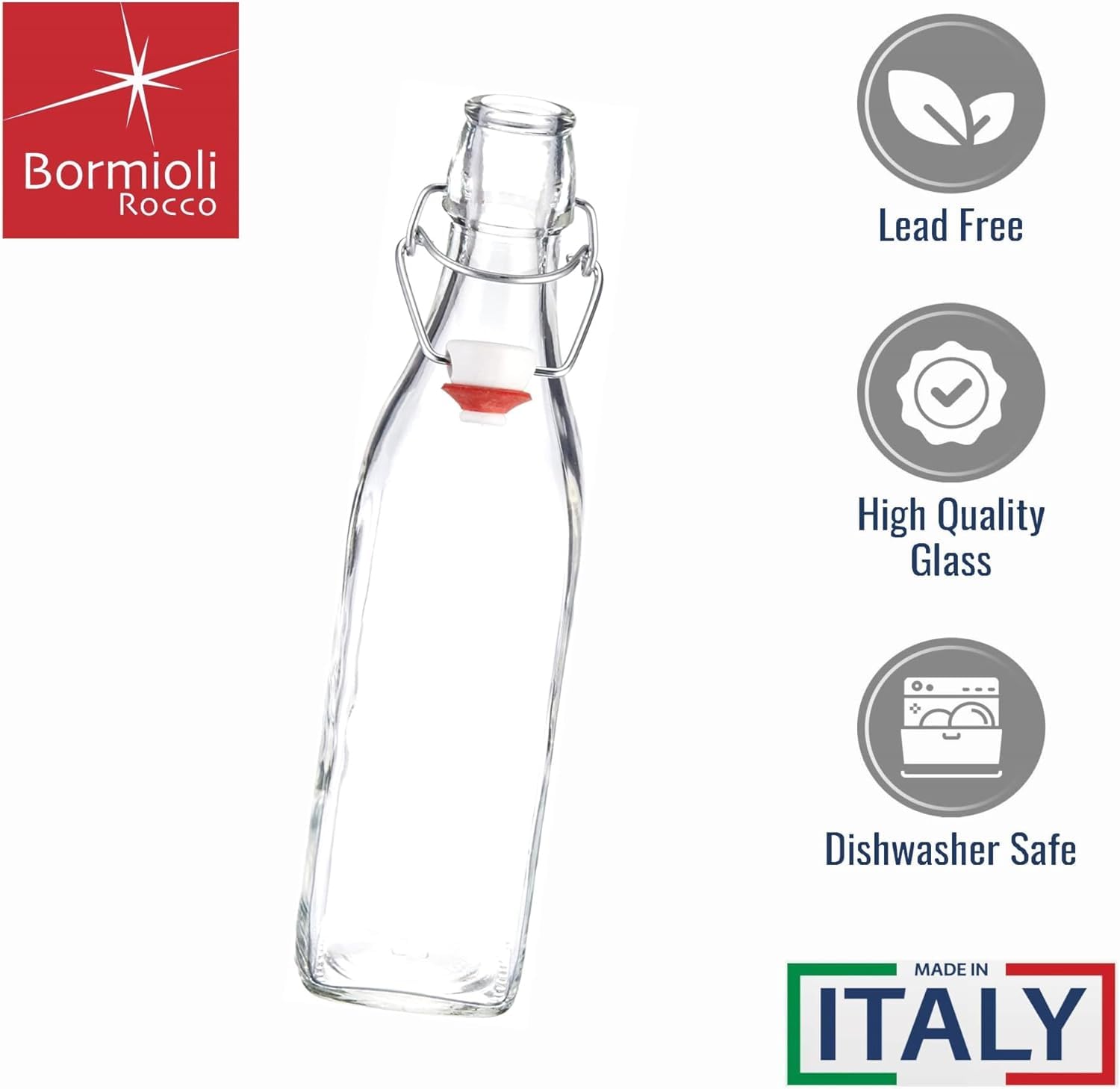 Bormioli Rocco Swing detalle del anillo metálico duradero