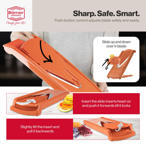 Börner V-Slicer Plus Set, almacenamiento compacto y ordenado