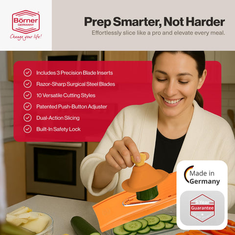 Börner V-Slicer Plus Set, mango ergonómico para manejo cómodo
