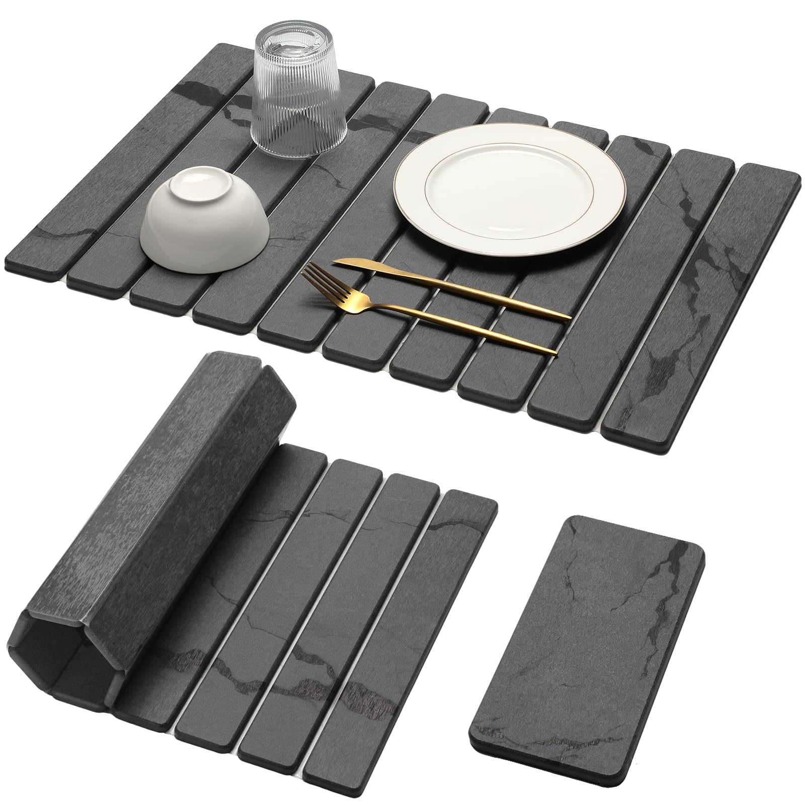 Bornerwhite gran mat secado piedra, ideal para platos y utensilios