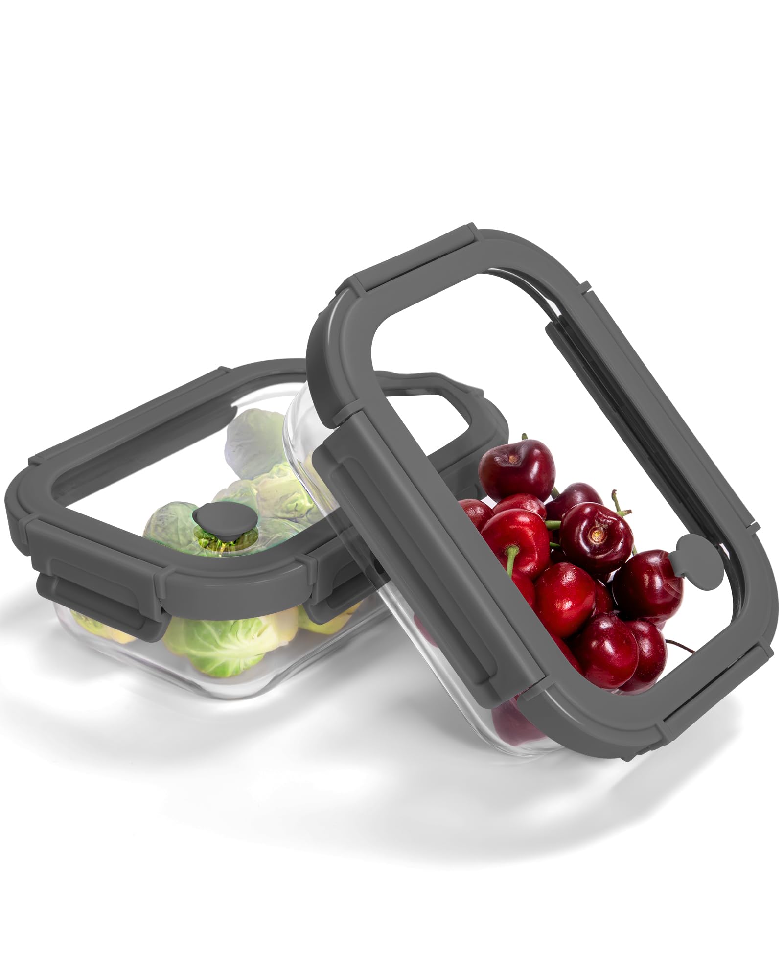 borohouse contenedor de vidrio 630 ml con tapa templada, apto para hornear y enfriar.
