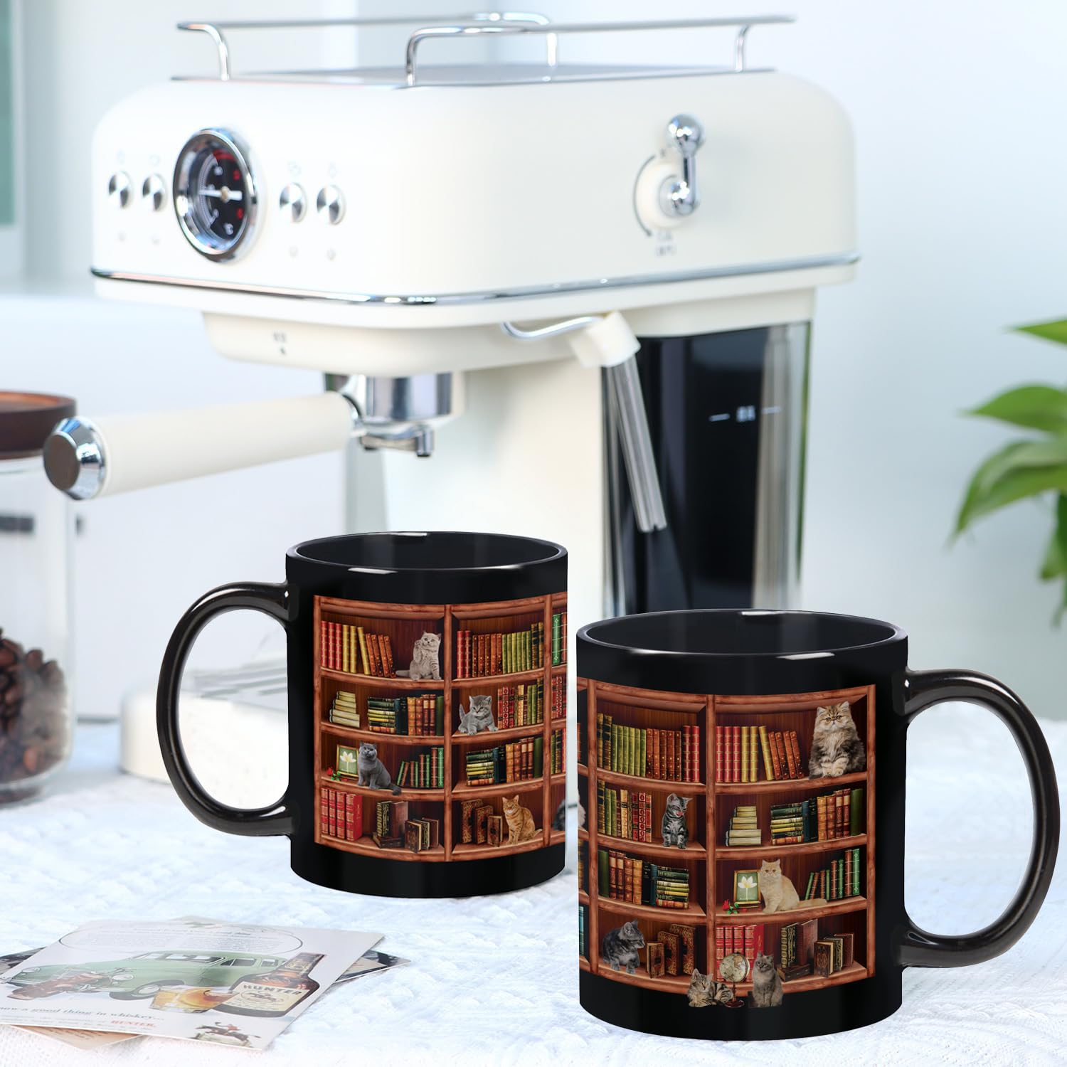 BORULEEY Taza uso diario de café, ideal para mañanas de lectura.