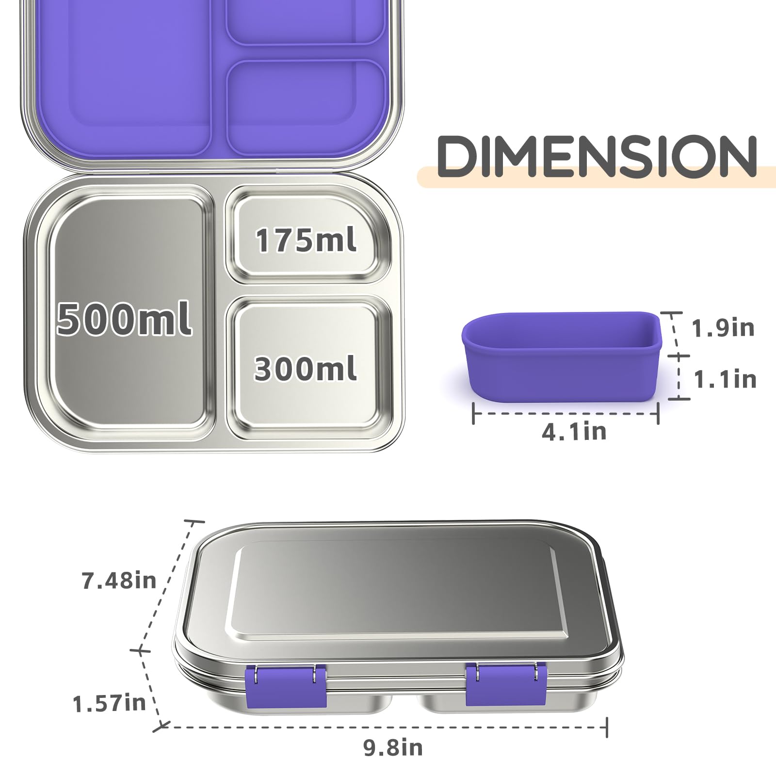 BOSEDSANG lonchera portátil y compacta, ideal para escuela o excursiones.