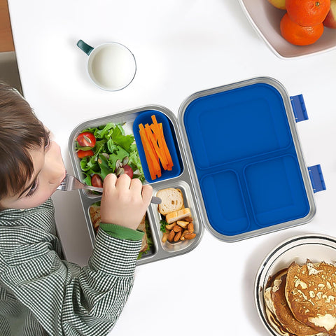 BOSEDSANG Uso diario ideal para escuela, picnic y viaje con el bento azul.