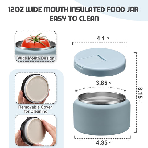BOSEDSANG Capacidad 13.5 oz ofrece porciones adecuadas para pequeñas comidas.