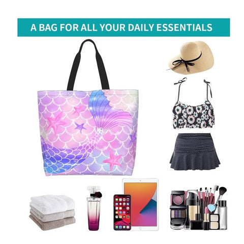 Bositigo bolsa sirena rosa diseño, impresión veraniega para playa