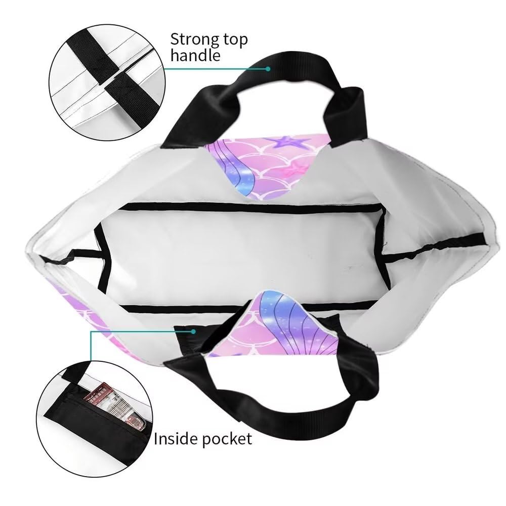 Bositigo bolsa sirena rosa interior, práctico bolsillo para objetos pequeños