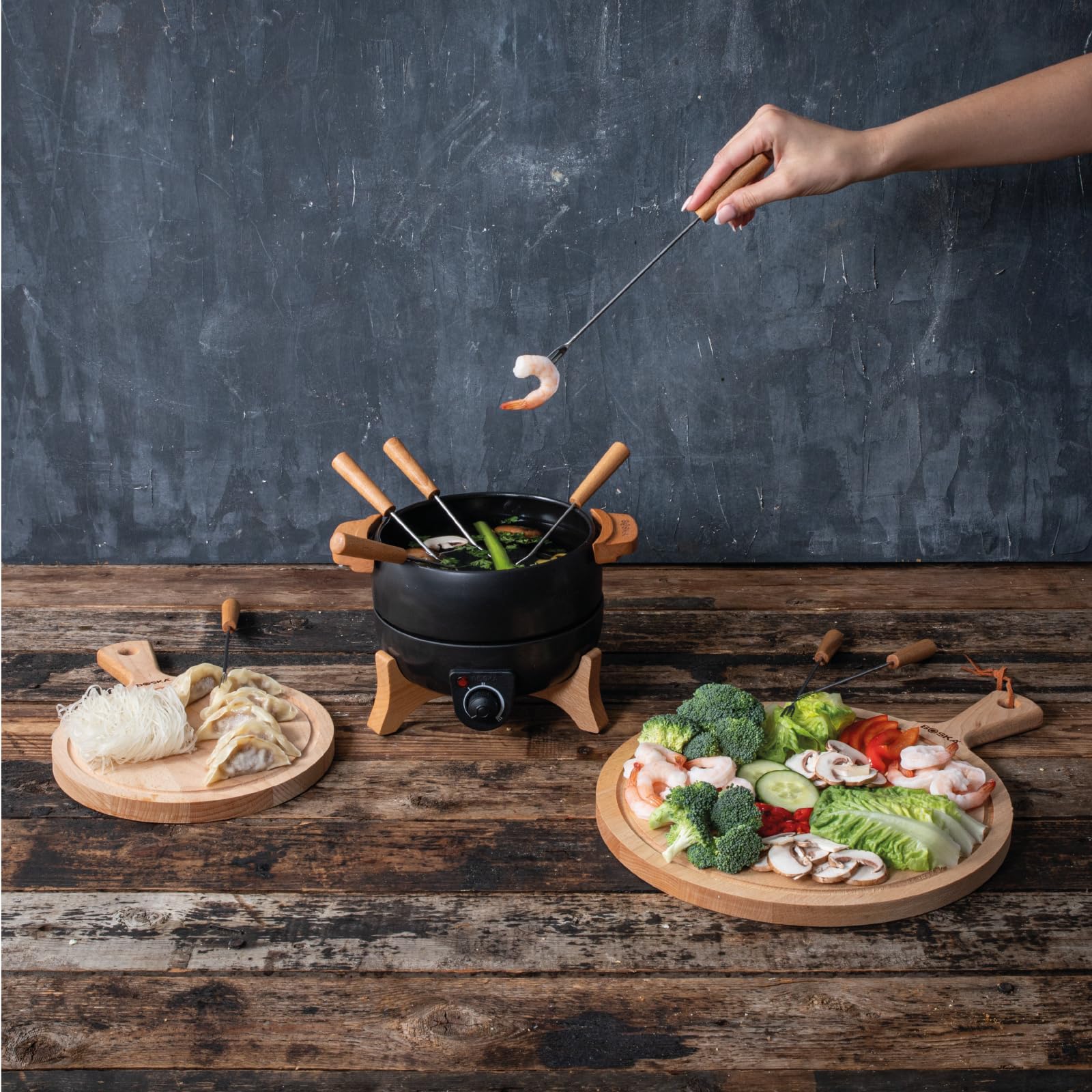 Boska fondue eléctrico regalo duradero para fiestas y reuniones.
