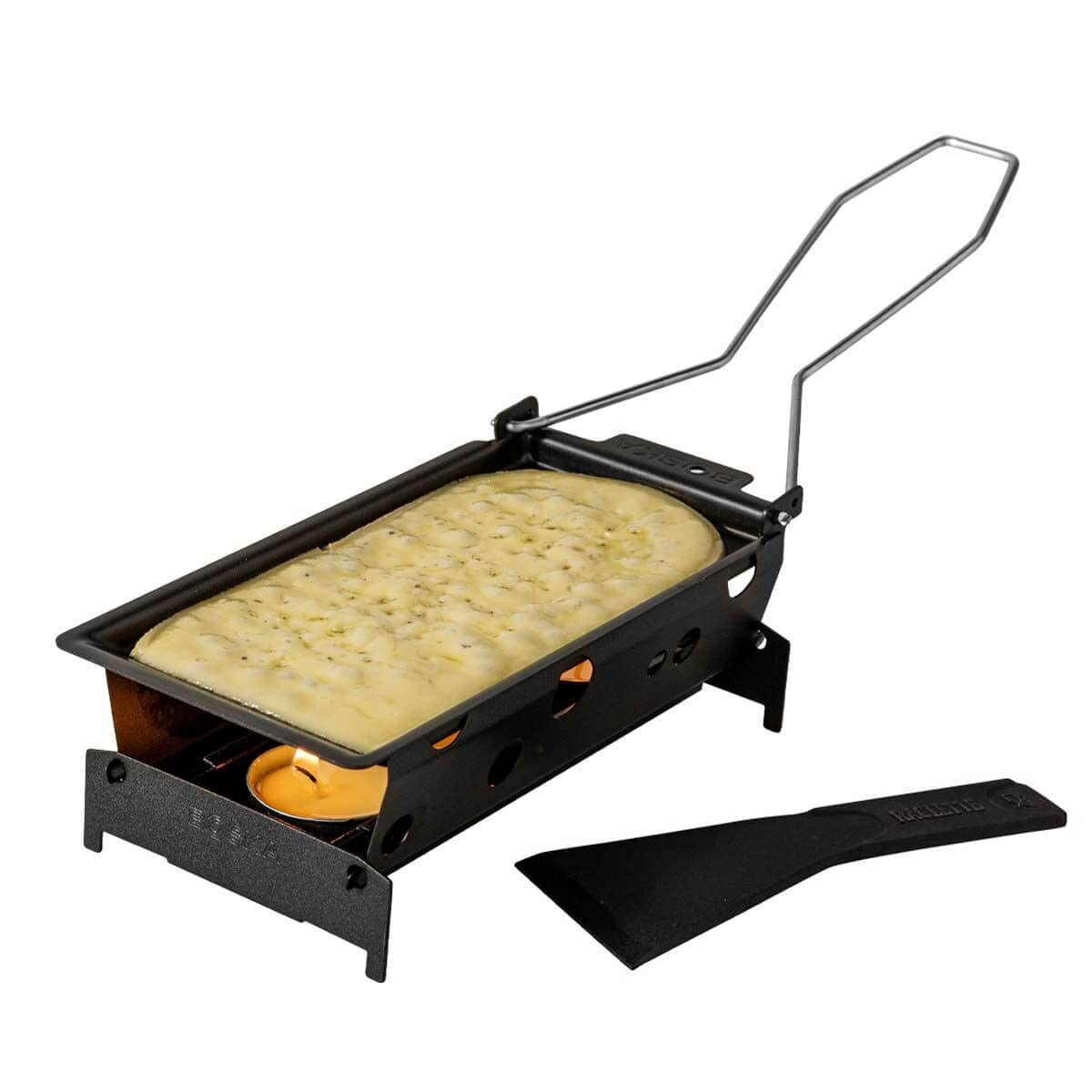 Boska Milano Partyclette derretimiento de queso en barbacoa para reuniones al aire libre.