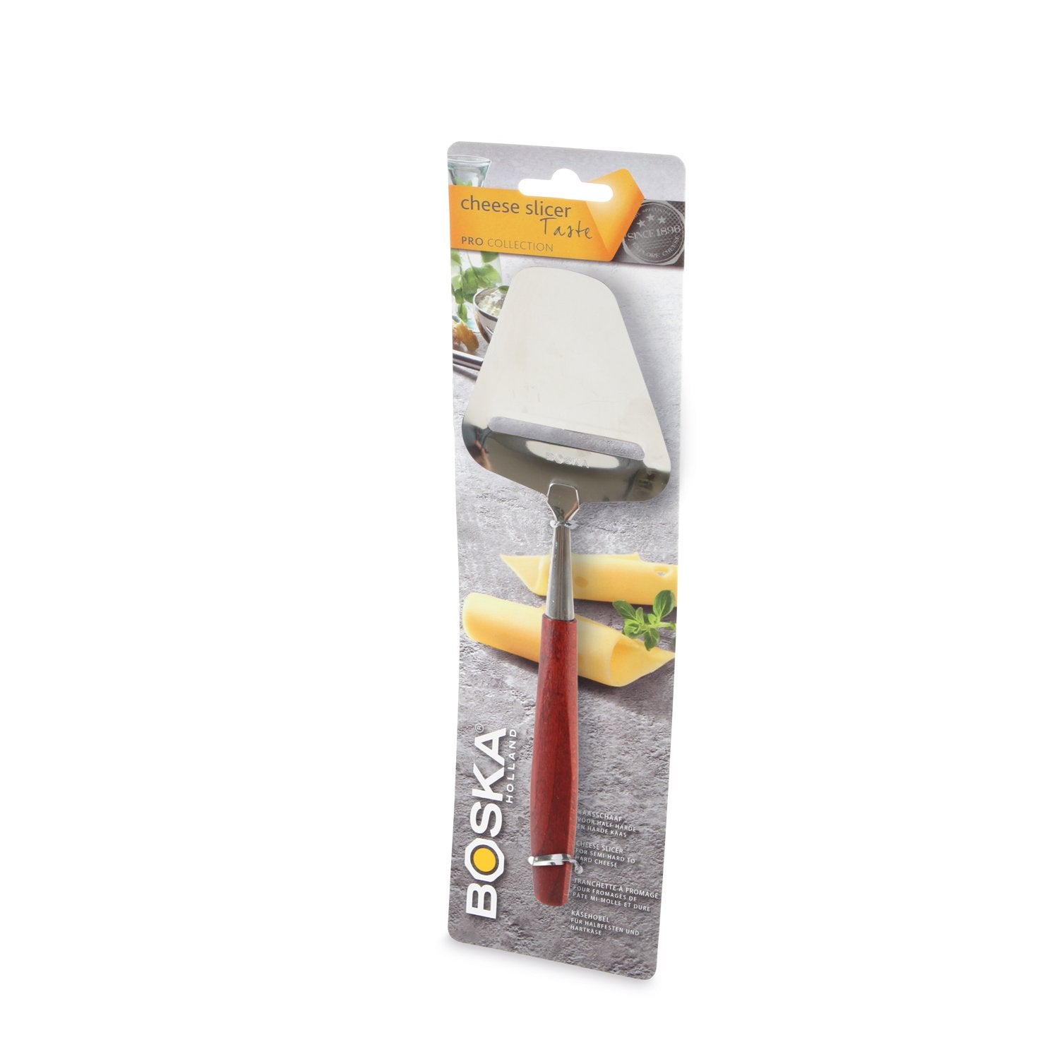 Rebanadas finas y consistentes con BOSKA para servir queso.