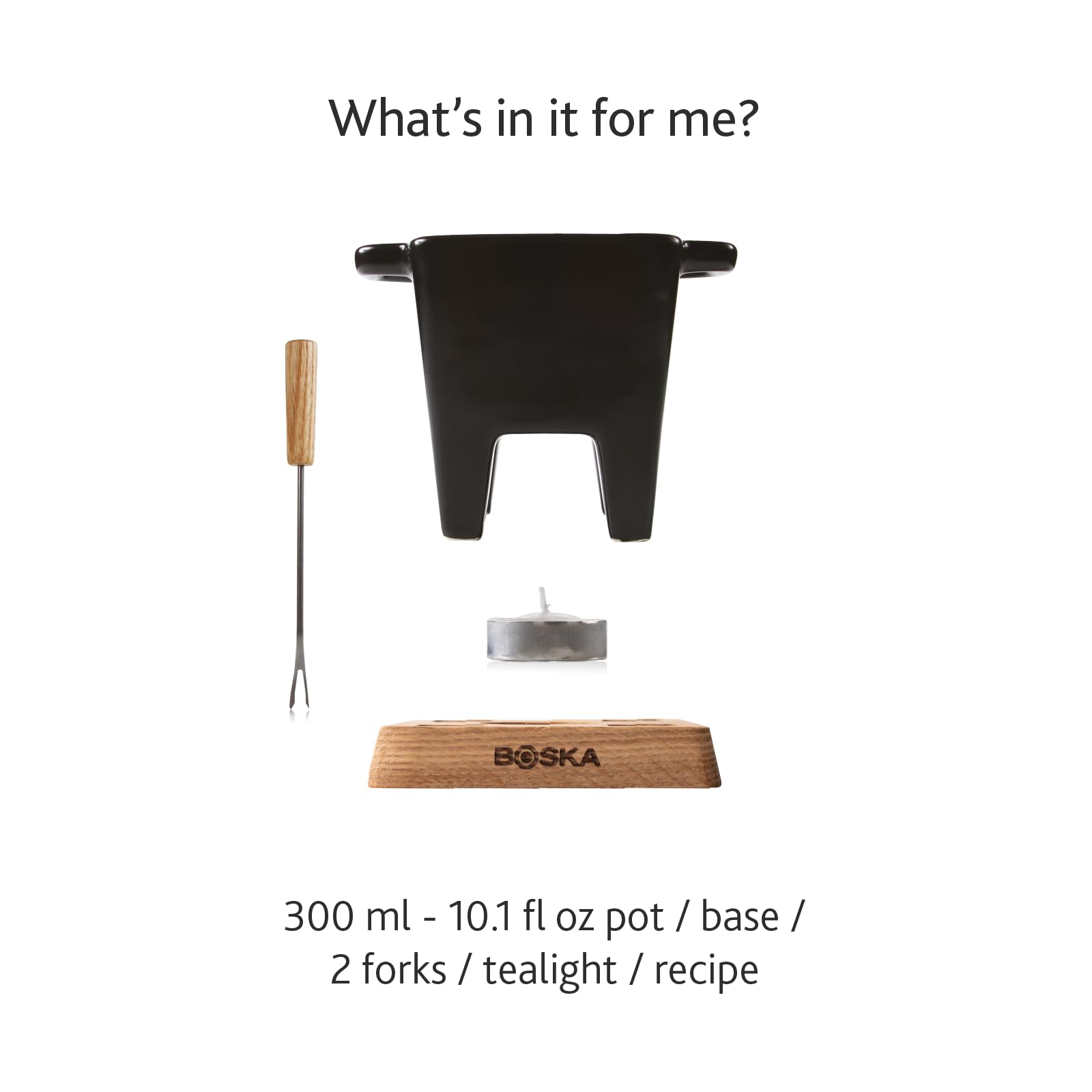 Conjunto compacto Boska para fondue en mesa elegante